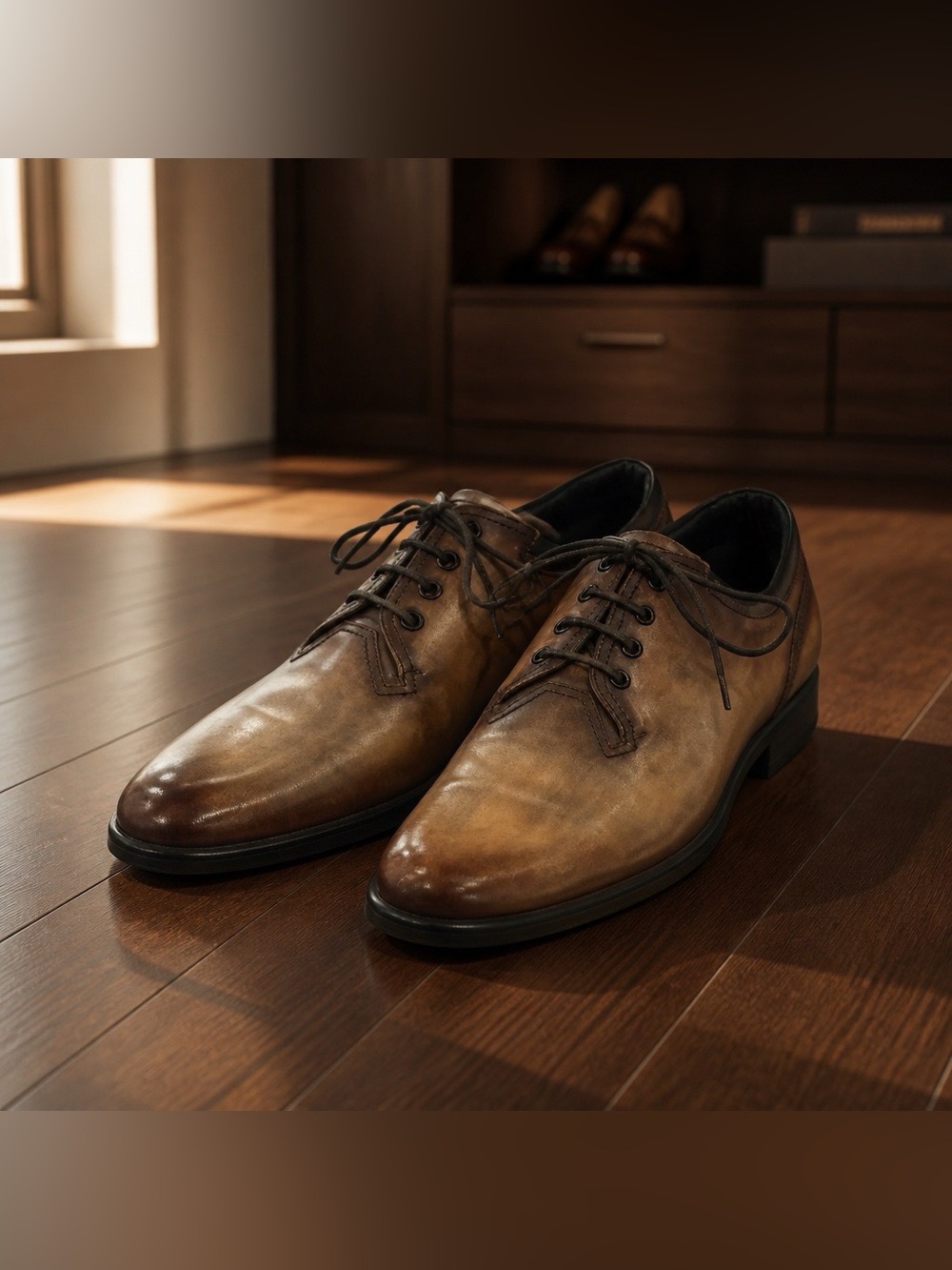 Berluti Paris Men’s Patinated Leather Derby Lace Up Shoes